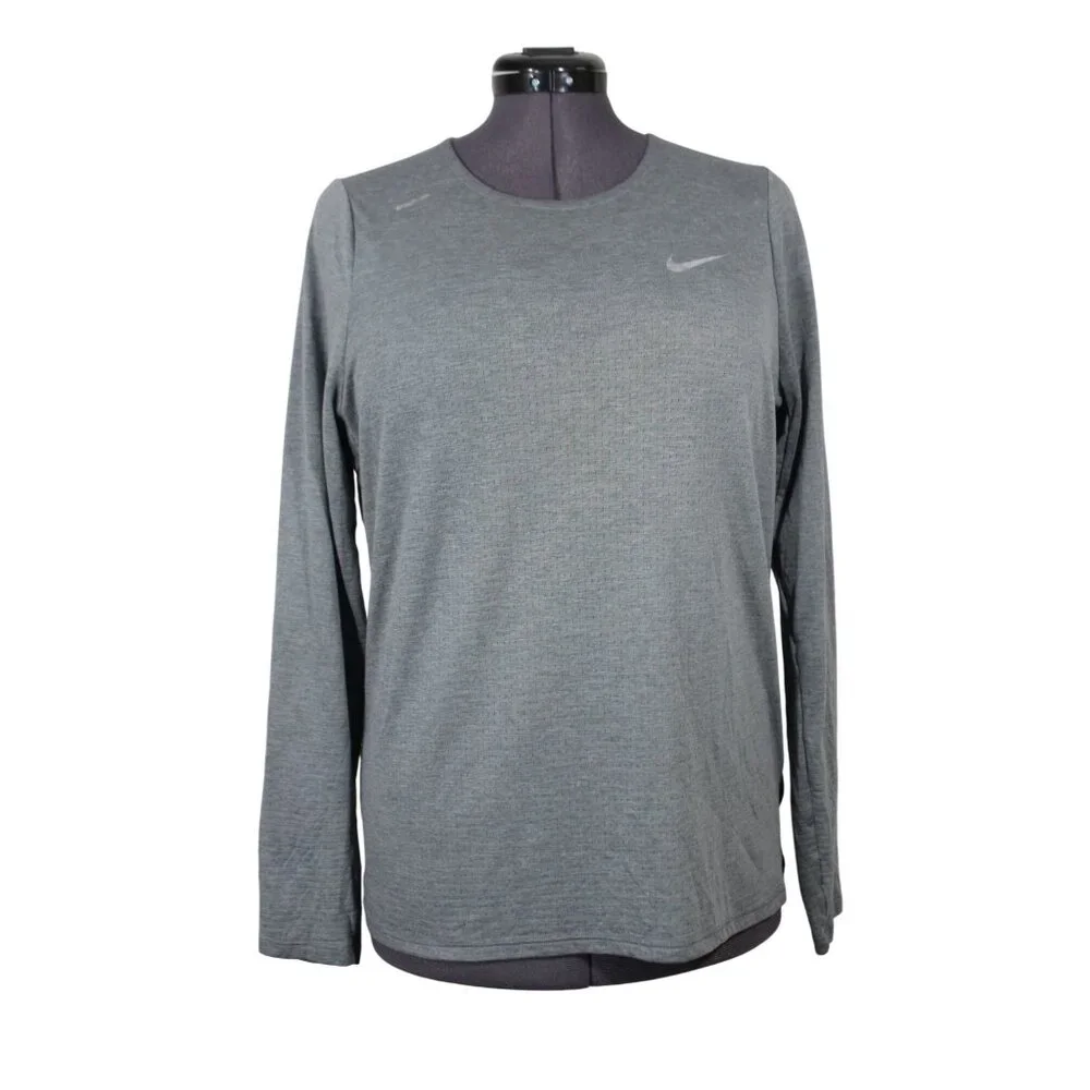 Nike Running Dri-Fit men's crew neck long sleeve athletic workout shirt M